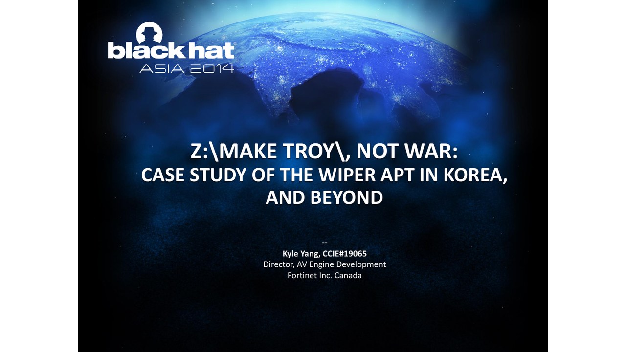 Thumbnail for CASE STUDY OF THE WIPER APT IN KOREA, AND BEYOND