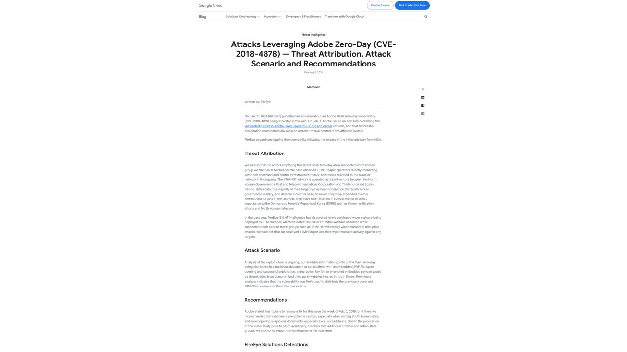 Thumbnail for Attacks Leveraging Adobe Zero-Day (CVE-2018-4878)