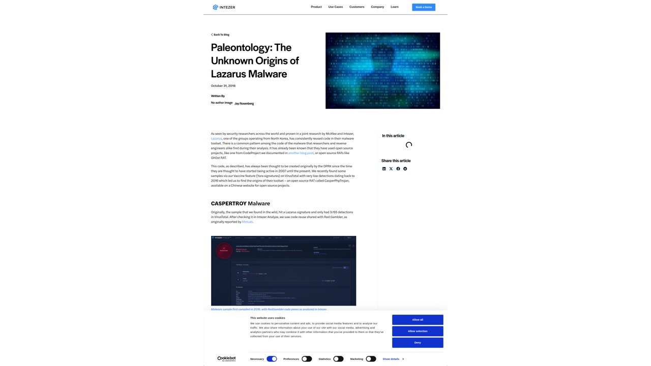 Thumbnail for Paleontology: The Unknown Origins of Lazarus malware
