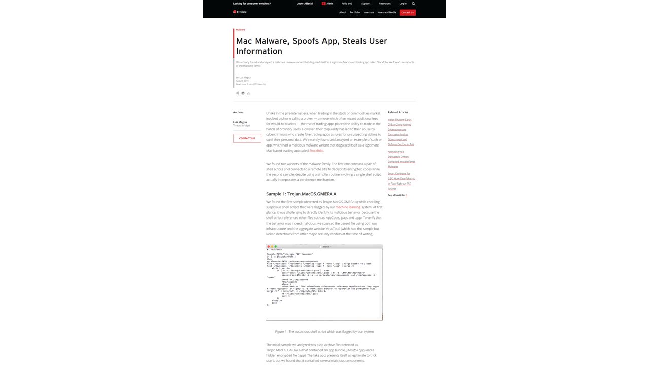 Thumbnail for Mac Malware that Spoofs Trading App Steals User Information, Uploads it to Website