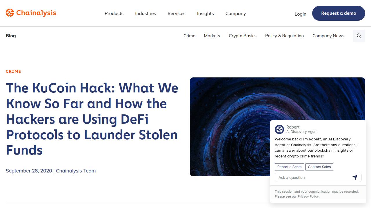 Thumbnail for The KuCoin Hack: What We Know So Far and How the Hackers are Using DeFi Protocols to Launder Stolen Funds