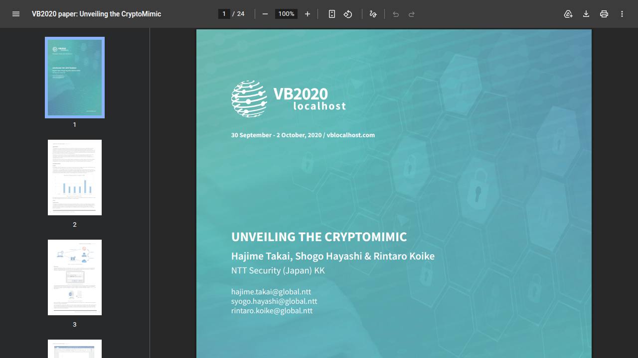 Thumbnail for UNVEILING THE CRYPTOMIMIC