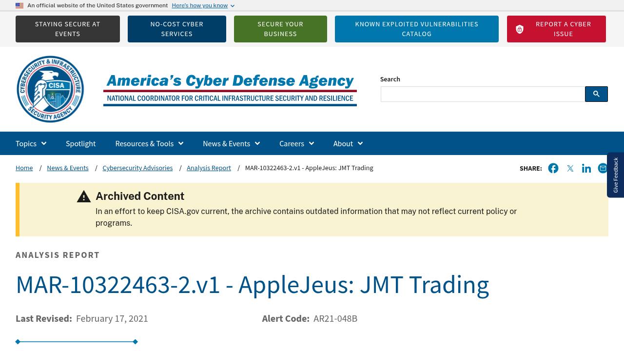 Thumbnail for MAR-10322463-2.v1 - AppleJeus: JMT Trading