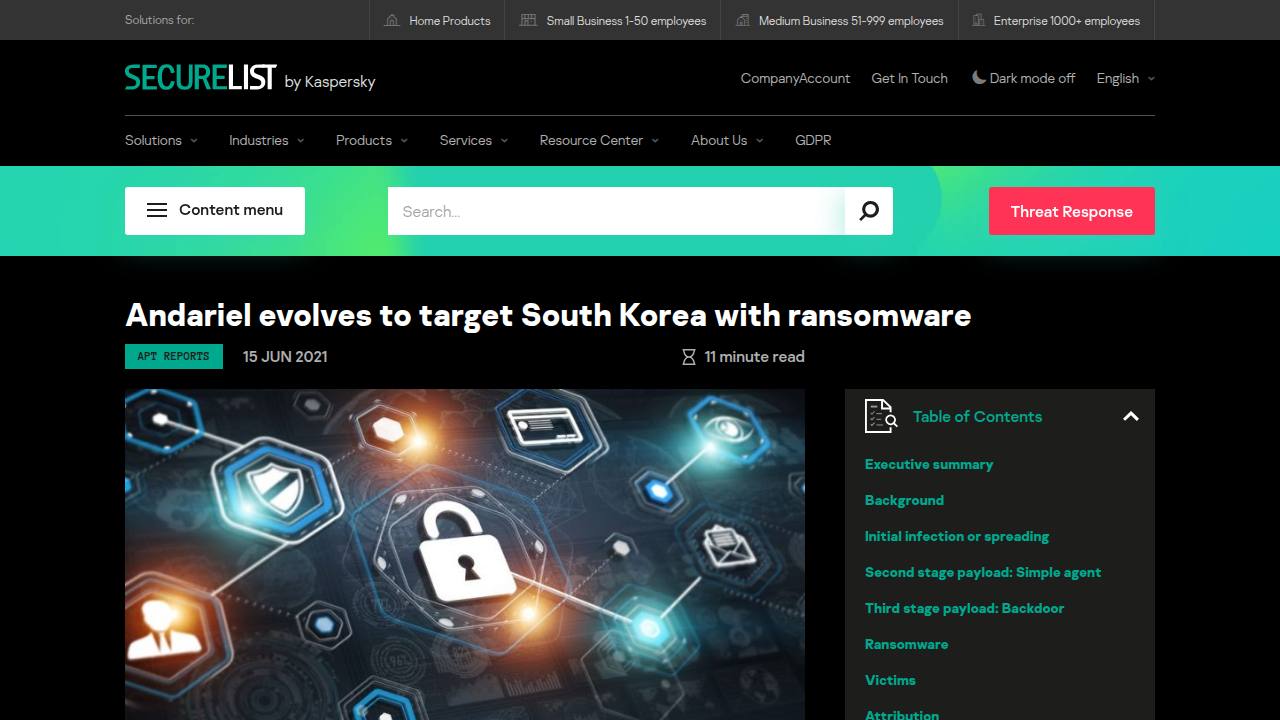 Thumbnail for Andariel evolves to target South Korea with ransomware