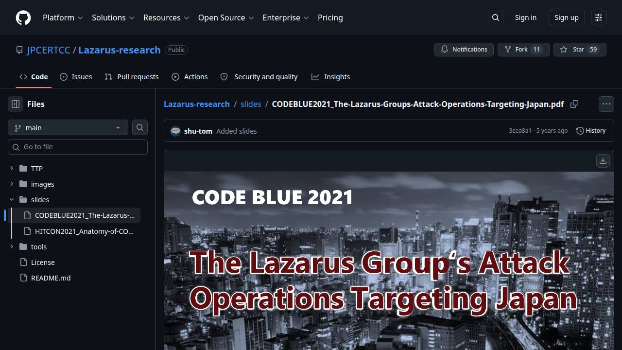 Thumbnail for The Lazarus Group's Attack Operations Targeting Japan