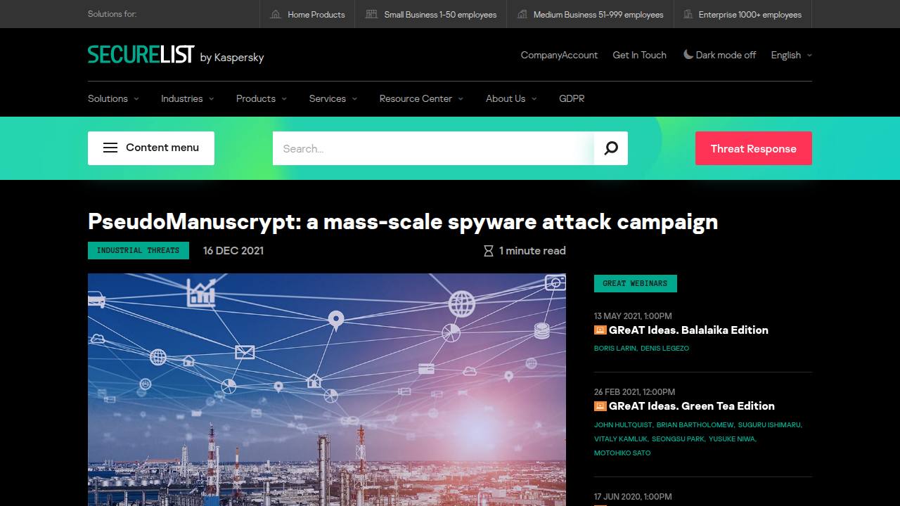 Thumbnail for PseudoManuscrypt: a mass-scale spyware attack campaign