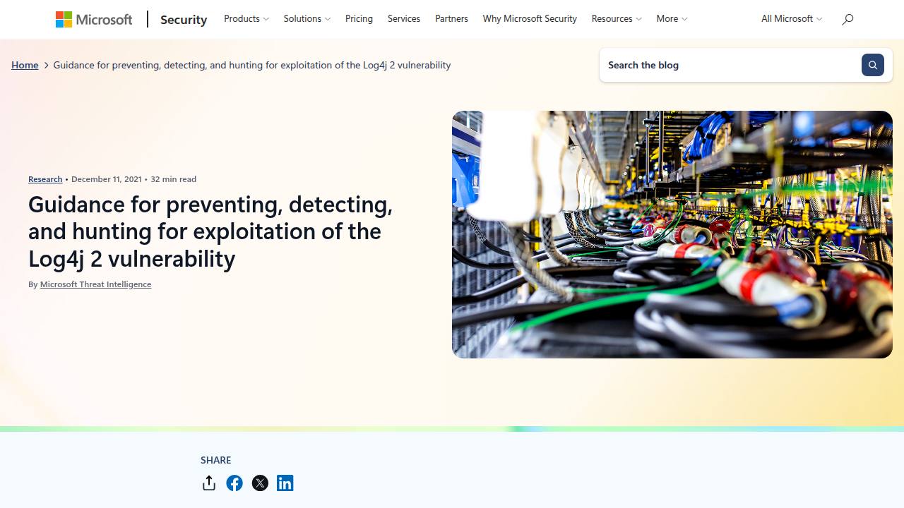 Thumbnail for Guidance for preventing, detecting, and hunting for CVE-2021-44228 Log4j 2 exploitation