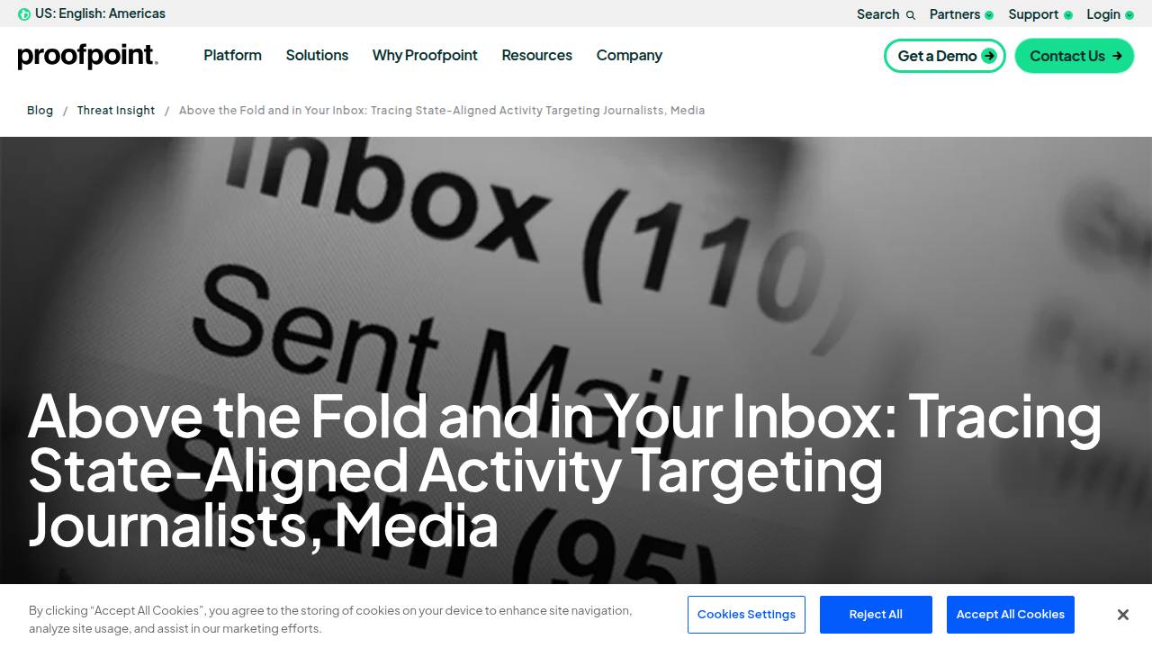 Thumbnail for Above the Fold and in Your Inbox: Tracing State-Aligned Activity Targeting Journalists, Media