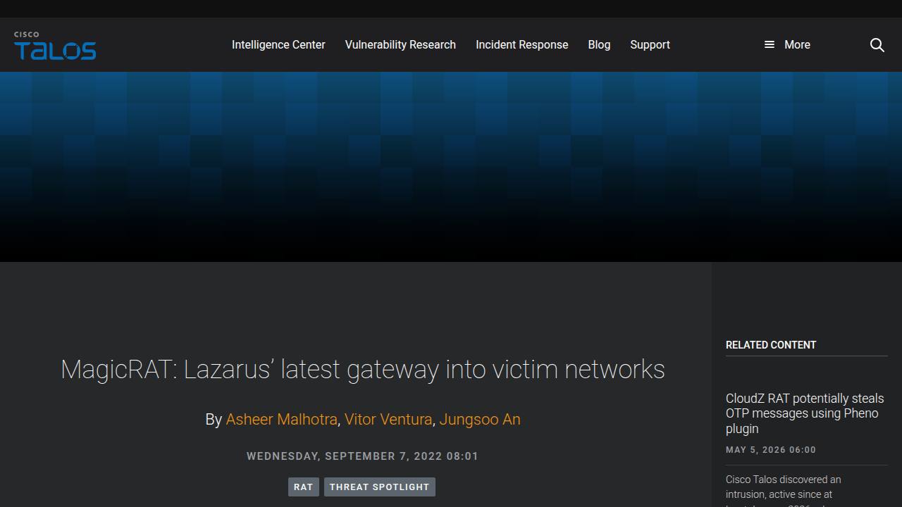 Thumbnail for MagicRAT: Lazarus’ latest gateway into victim networks