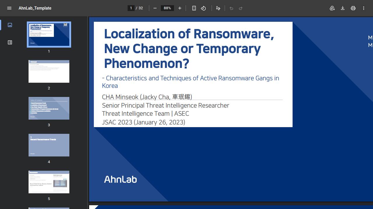 Thumbnail for Localization of Ransomware, New Change or Temporary Phenomenon?