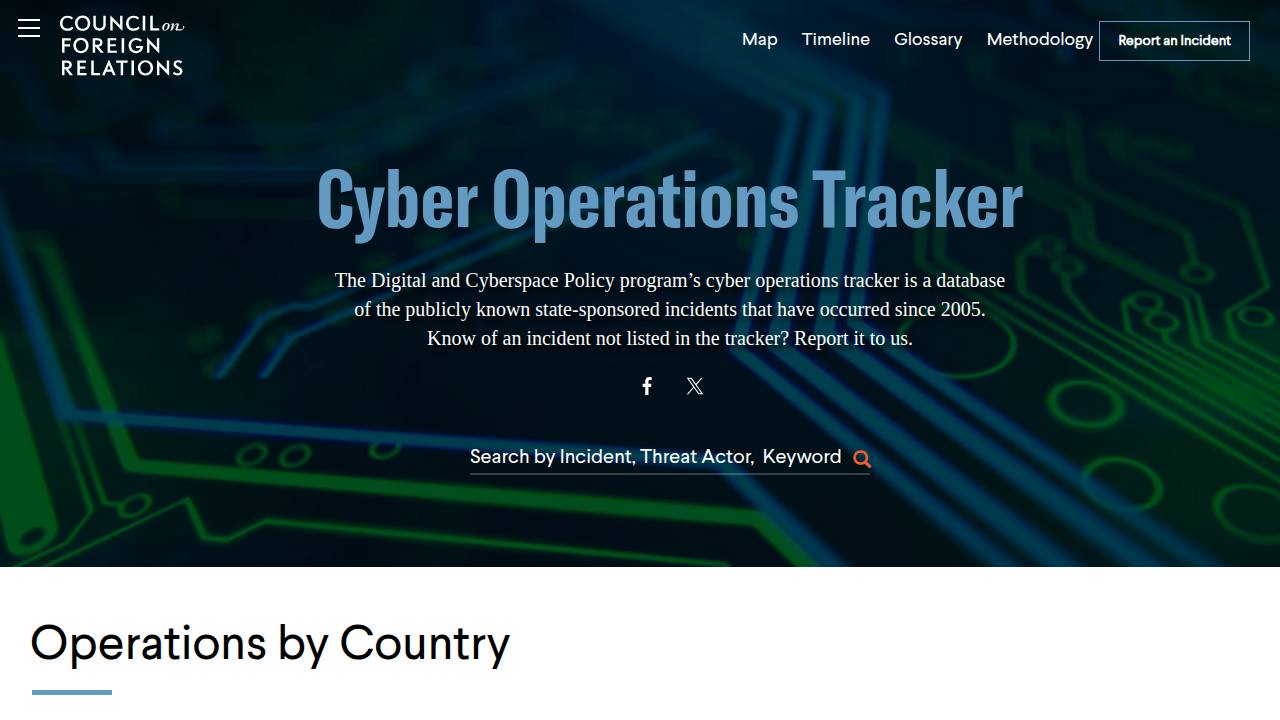 Thumbnail for Cyber Operations Tracker
