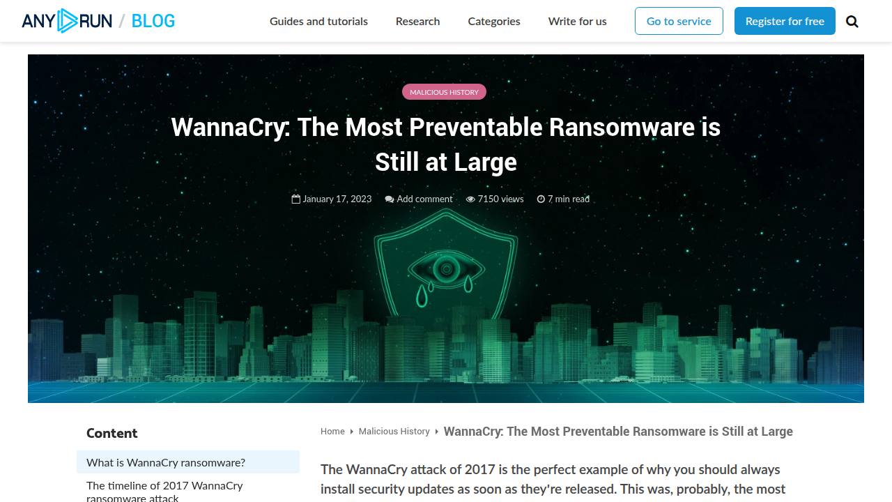 Thumbnail for WannaCry Ransomware