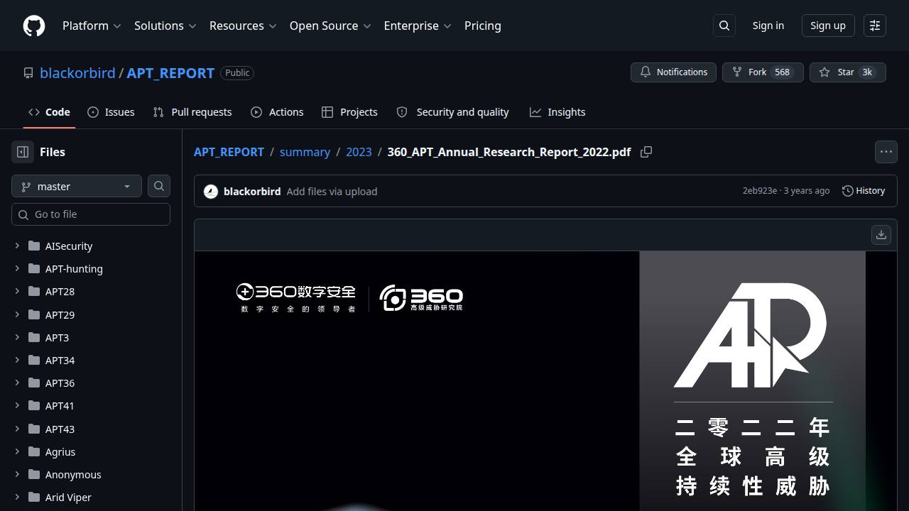 Thumbnail for 2022年 全球高级 持续性威胁 研究报告