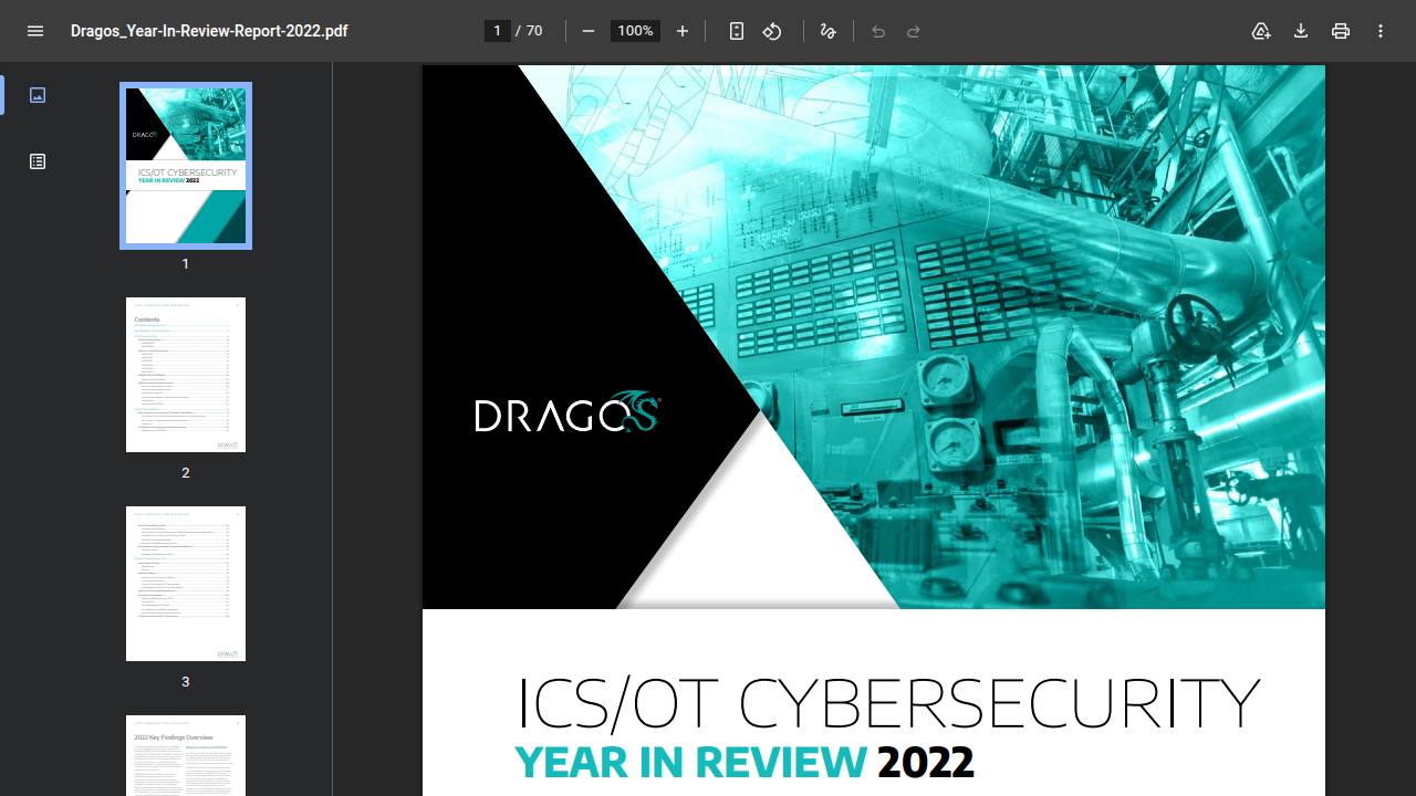 Thumbnail for ICS/OT CYBERSECURITY YEAR IN REVIEW 2022