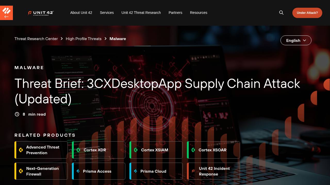 Thumbnail for Threat Brief: 3CXDesktopApp Supply Chain Attack