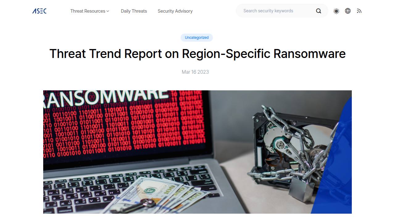 Thumbnail for Threat Trend Report on Region-Specific Ransomware