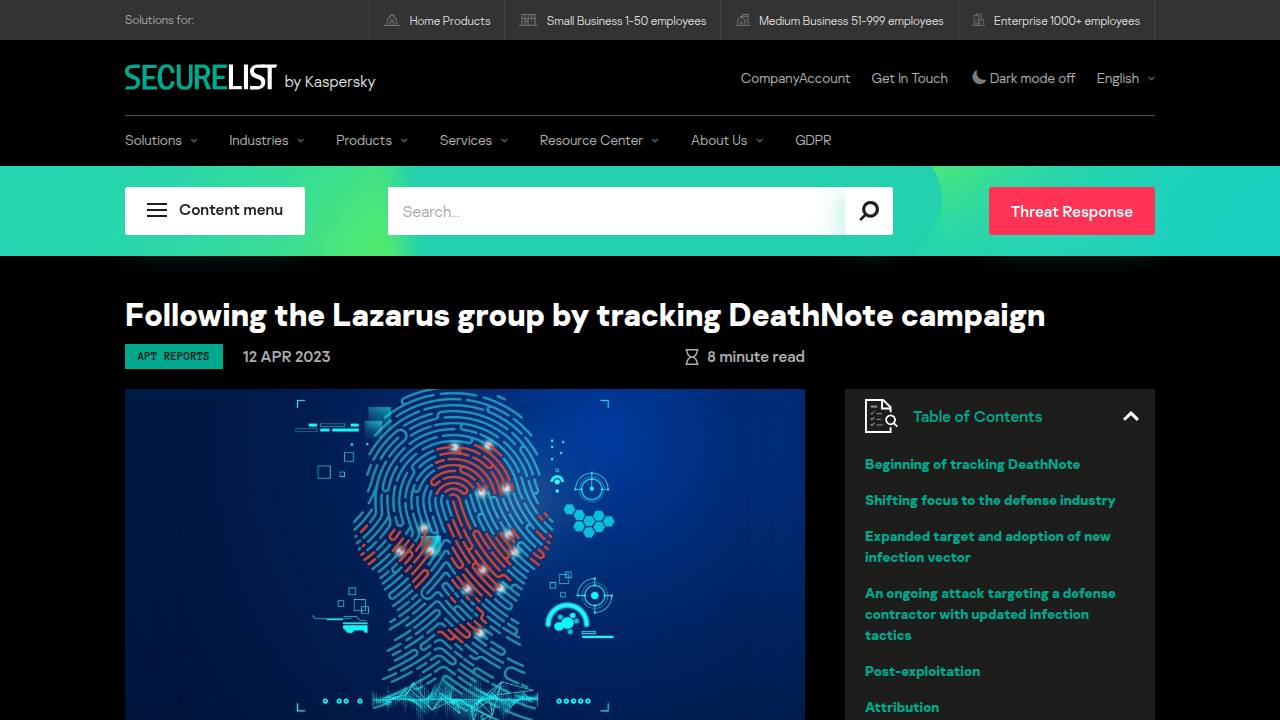 Thumbnail for Following the Lazarus group by tracking DeathNote campaign
