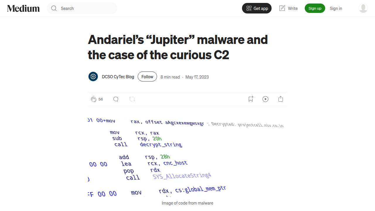 Thumbnail for Andariel’s “Jupiter” malware and the case of the curious C2