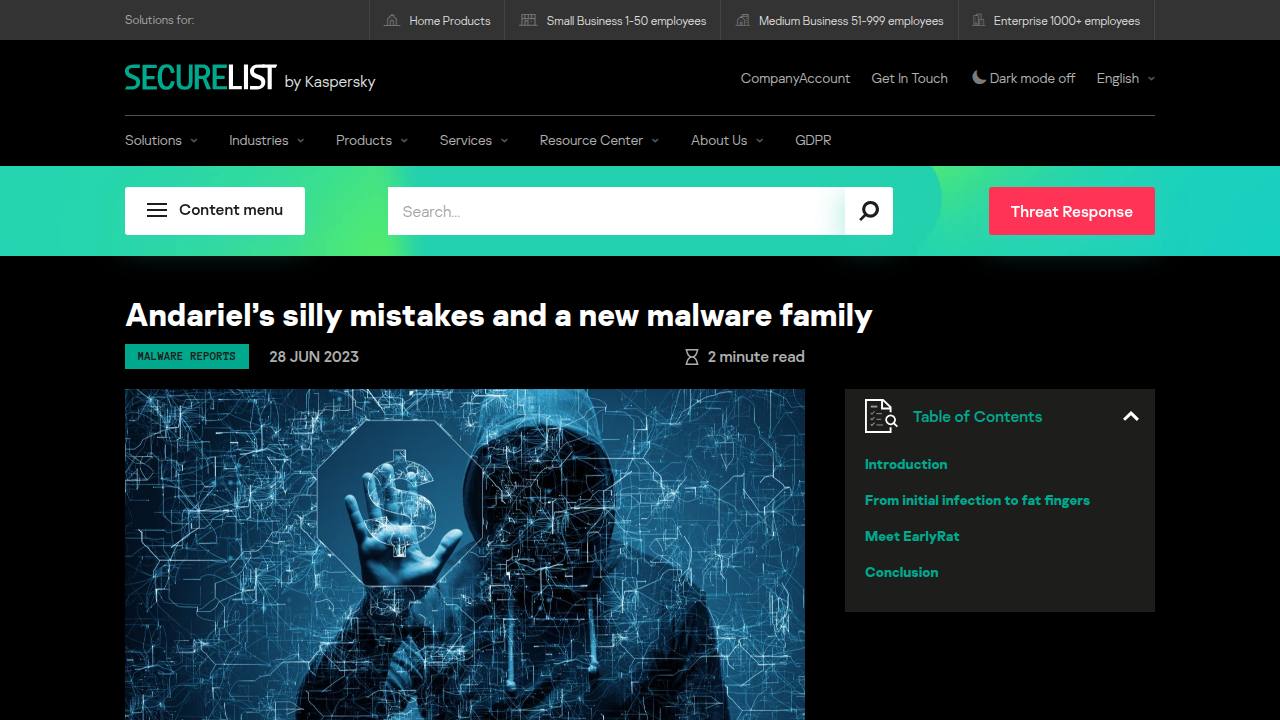 Thumbnail for Andariel’s silly mistakes and a new malware family