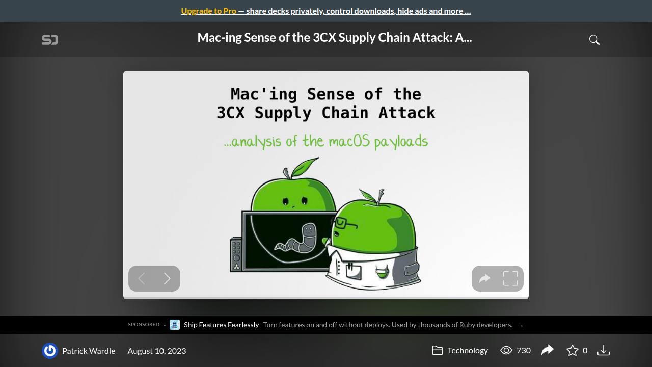 Thumbnail for Mac-ing Sense of the 3CX Supply Chain Attack: Analysis of the macOS Payloads