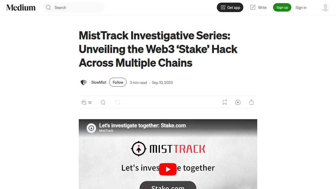 Thumbnail for Unveiling the Web3 ‘Stake’ Hack Across Multiple Chains