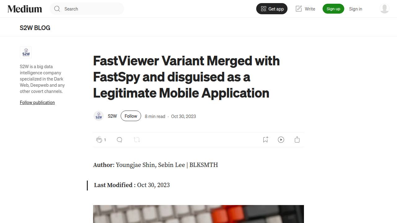 Thumbnail for FastViewer Variant Merged with FastSpy and disguised as a Legitimate Mobile Application