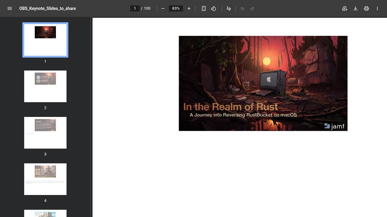 Thumbnail for A Journey into Reversing RustBucket on macOS