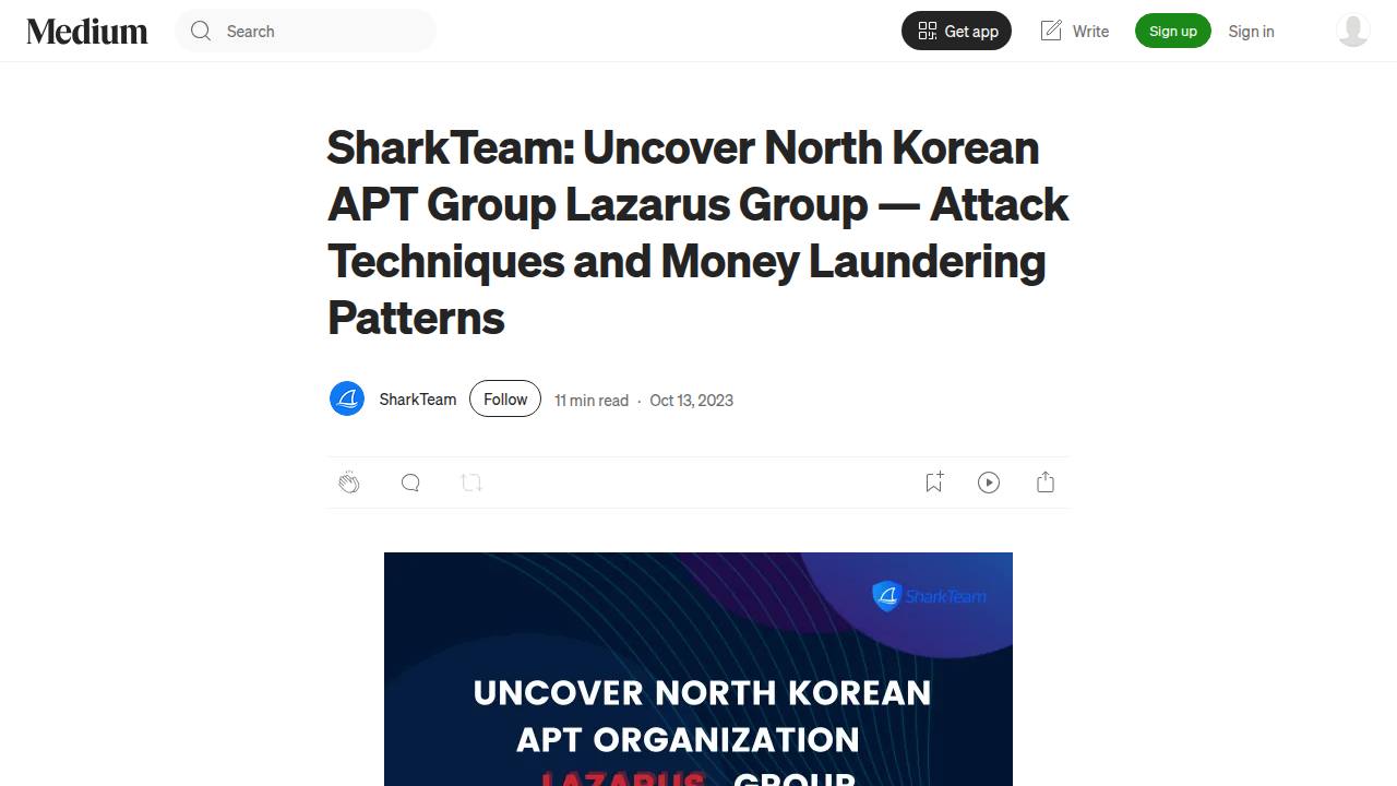 Thumbnail for Uncover North Korean APT Group Lazarus Group — Attack Techniques and Money Laundering…