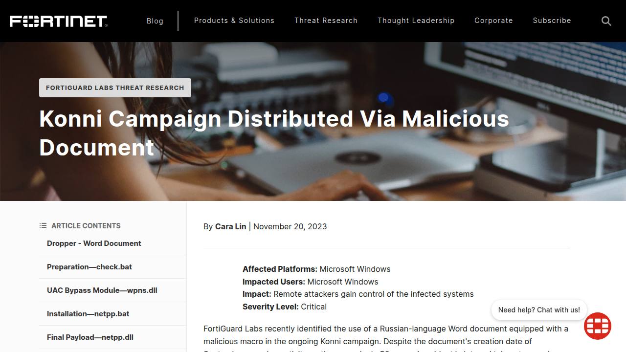 Thumbnail for Konni Campaign Distributed Via Malicious Document