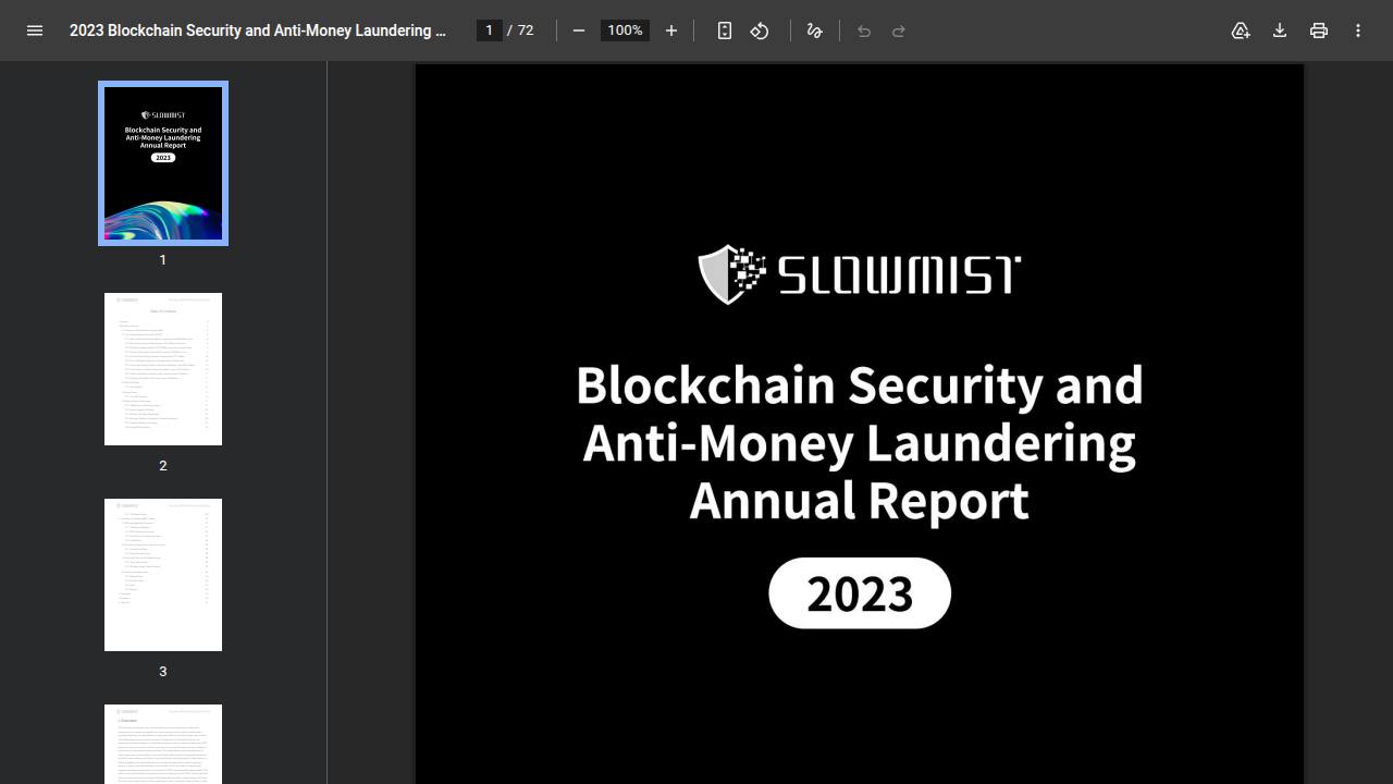 Thumbnail for Blockchain Security and AML Annual Report 2023