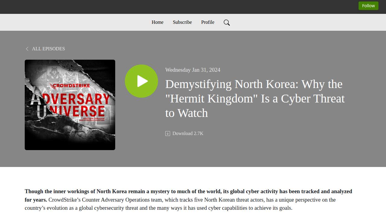 Thumbnail for Demystifying North Korea: Why the "Hermit Kingdom" Is a Cyber Threat to Watch