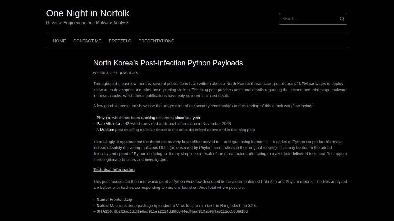 Thumbnail for North Korea’s Post-Infection Python Payloads