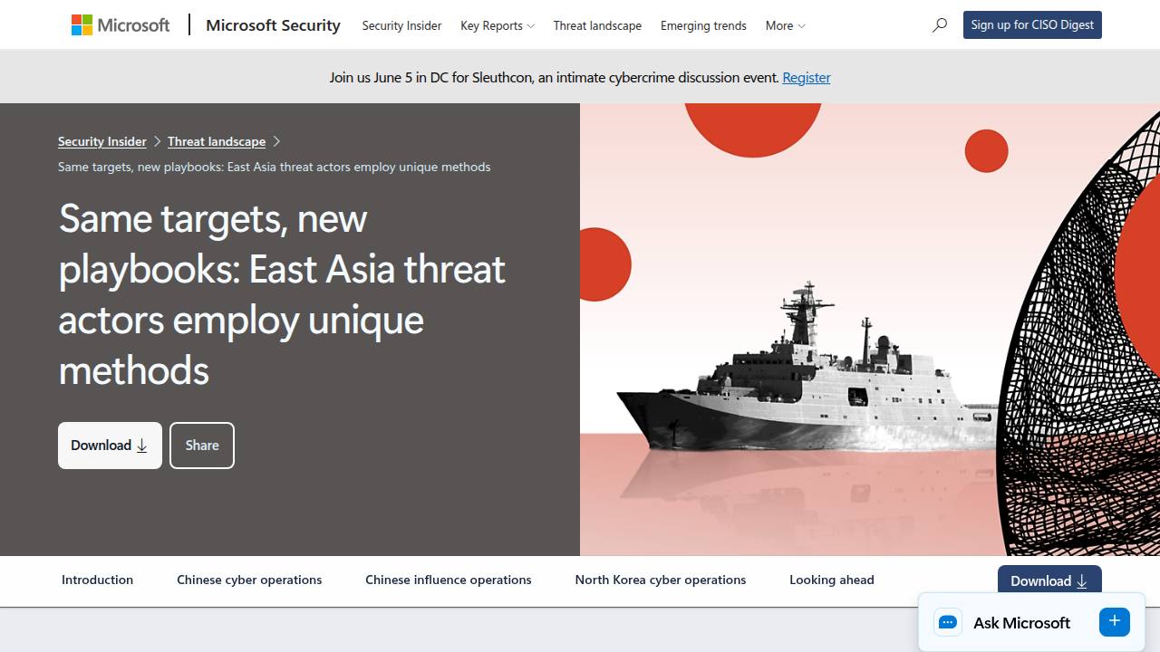 Thumbnail for East Asia threat actors employ unique methods
