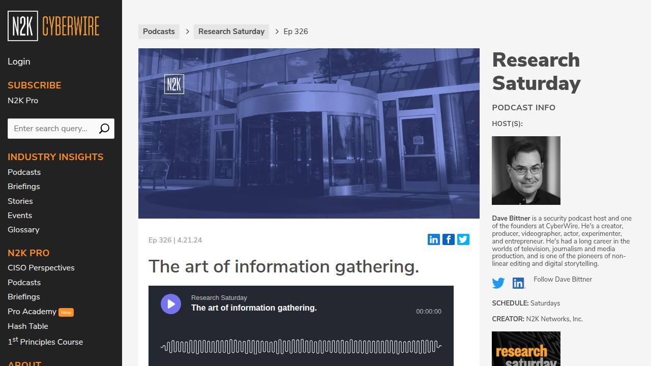 Thumbnail for The art of information gathering.