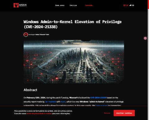 Thumbnail for Windows Admin-to-Kernel Elevation of Privilege (CVE-2024-21338)