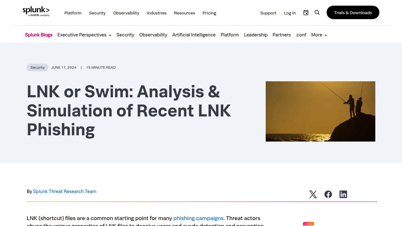 Thumbnail for LNK or Swim: Analysis & Simulation of Recent LNK Phishing