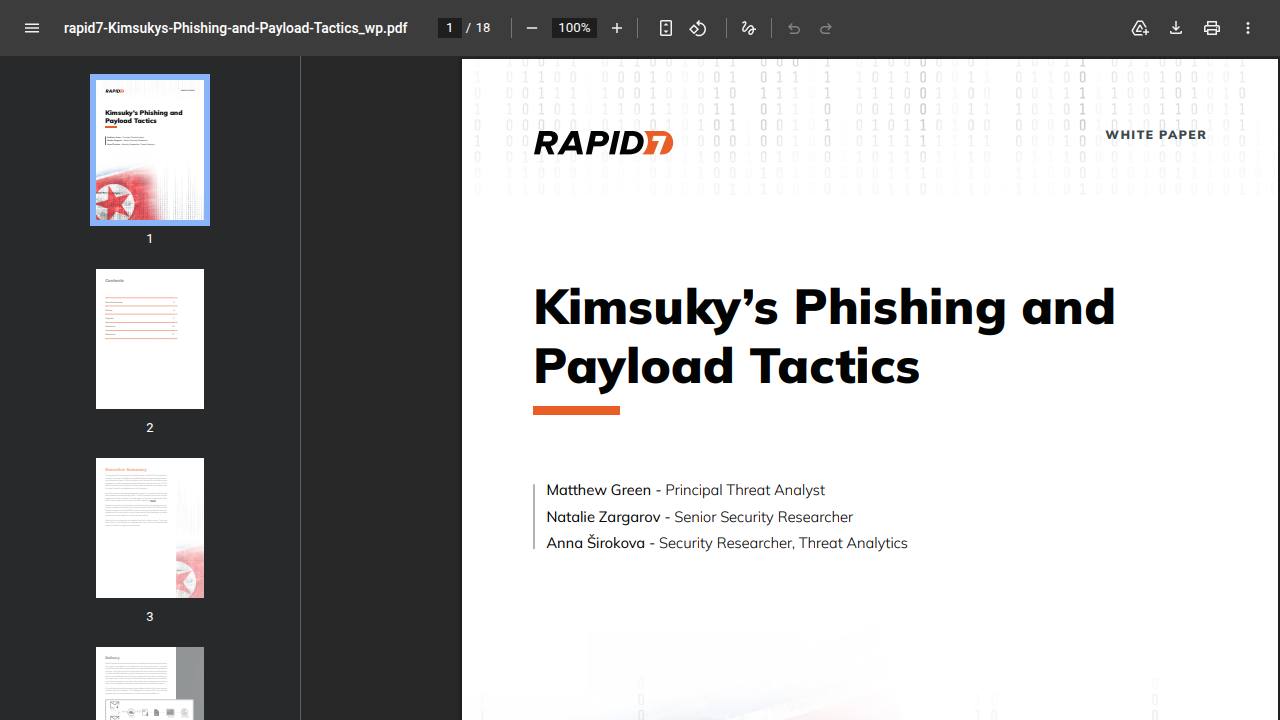 Thumbnail for Kimsuky's Phishing and Payload Tactics