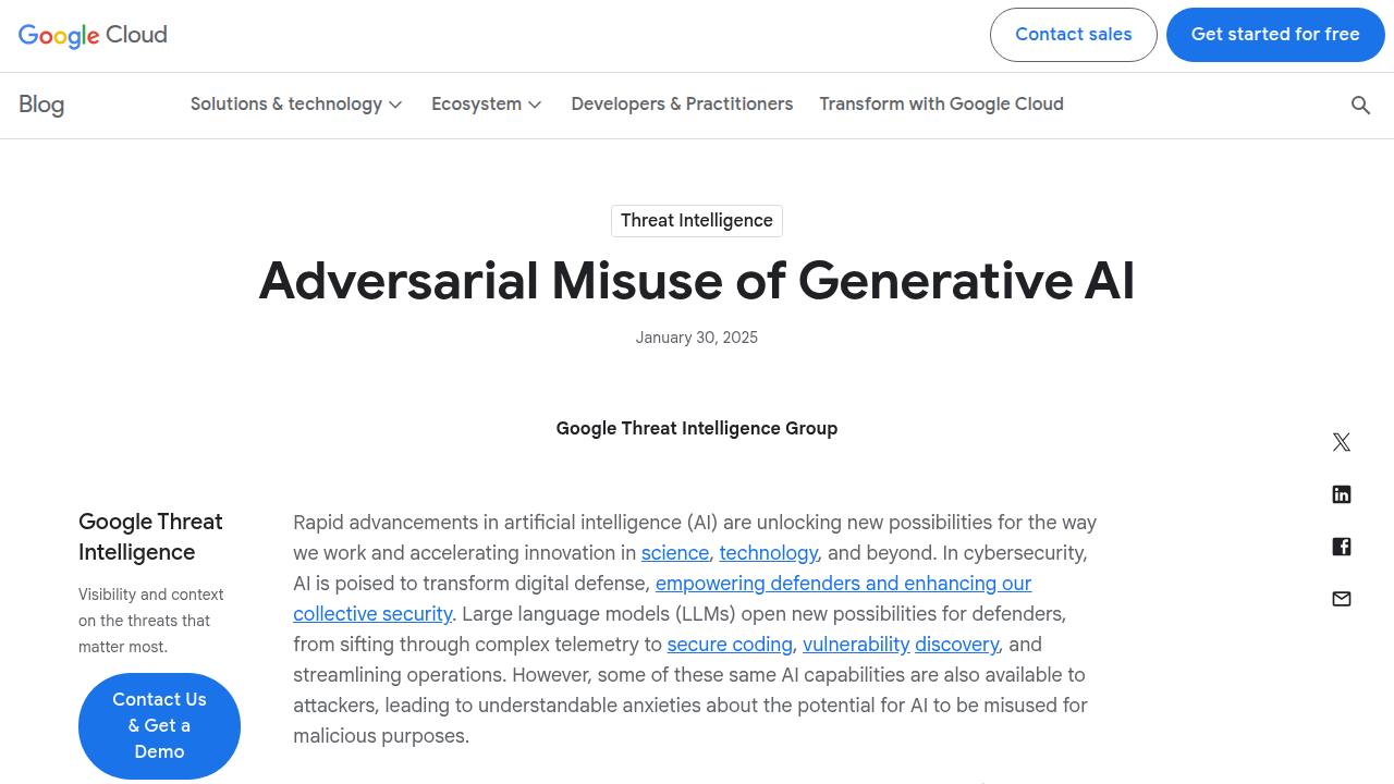 Thumbnail for Adversarial Misuse of Generative AI