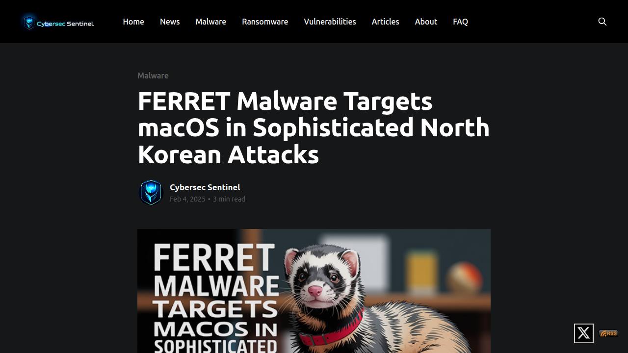 Thumbnail for FERRET Malware Targets macOS in Sophisticated North Korean Attacks