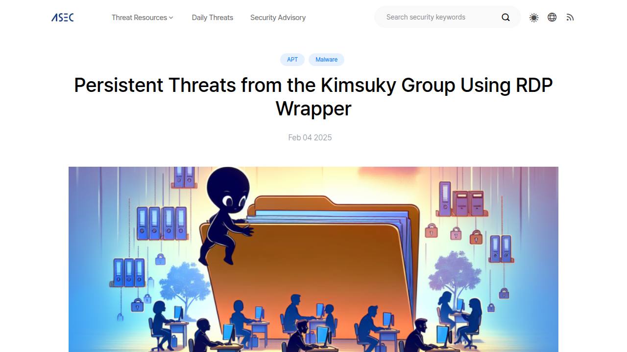 Thumbnail for Persistent Threats from the Kimsuky Group Using RDP Wrapper