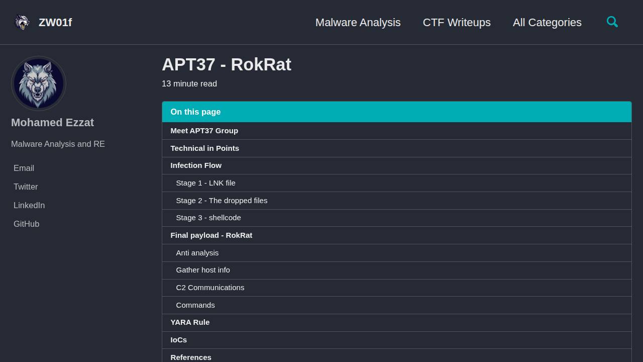Thumbnail for APT37 - RokRat