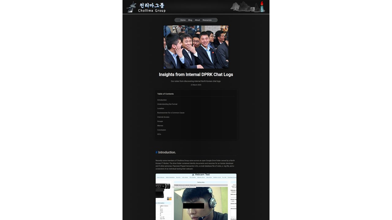 Thumbnail for Insights from Internal DPRK Chat Logs