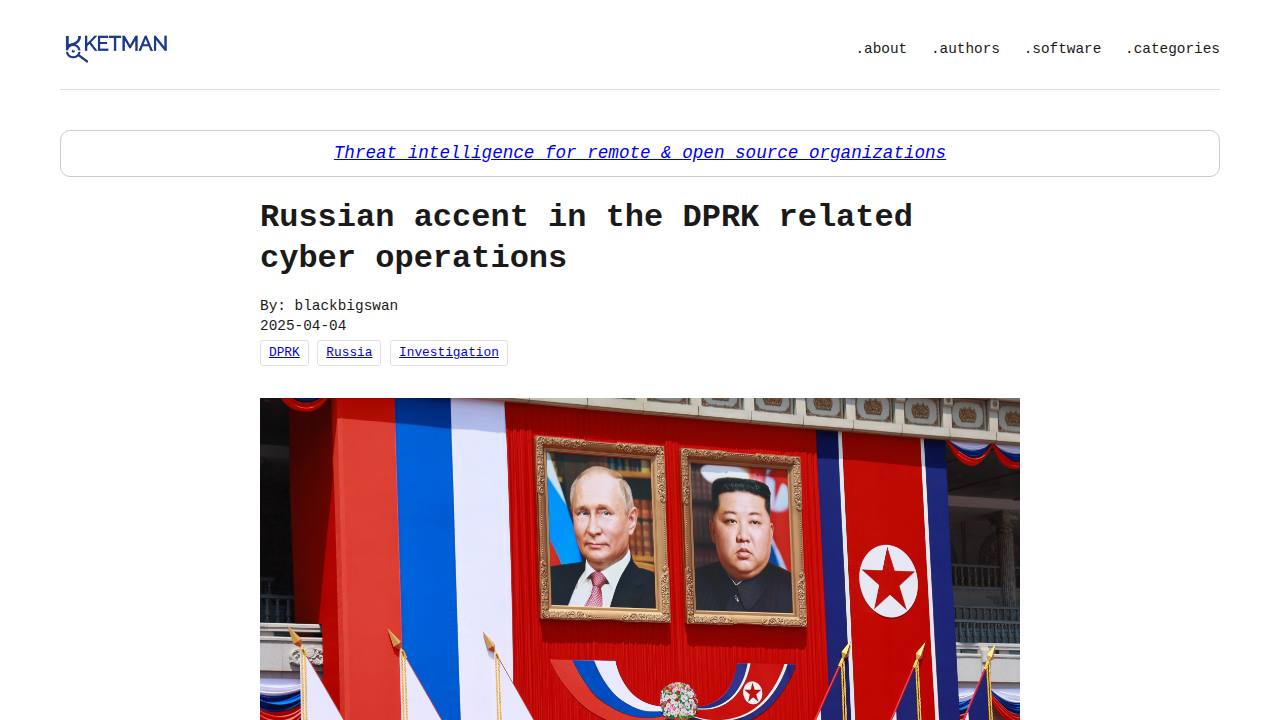 Thumbnail for Russian accent in the DPRK related cyber operations