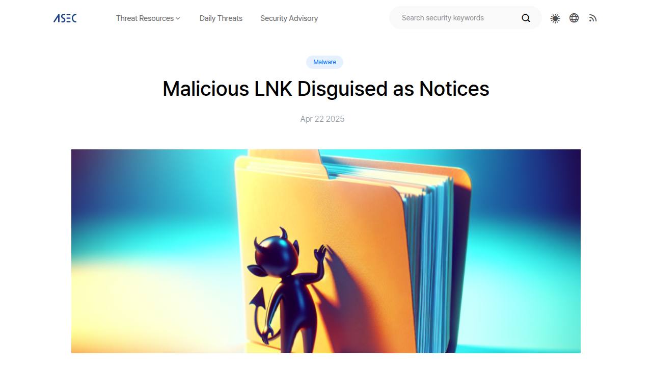 Thumbnail for Malicious LNK Disguised as Notices