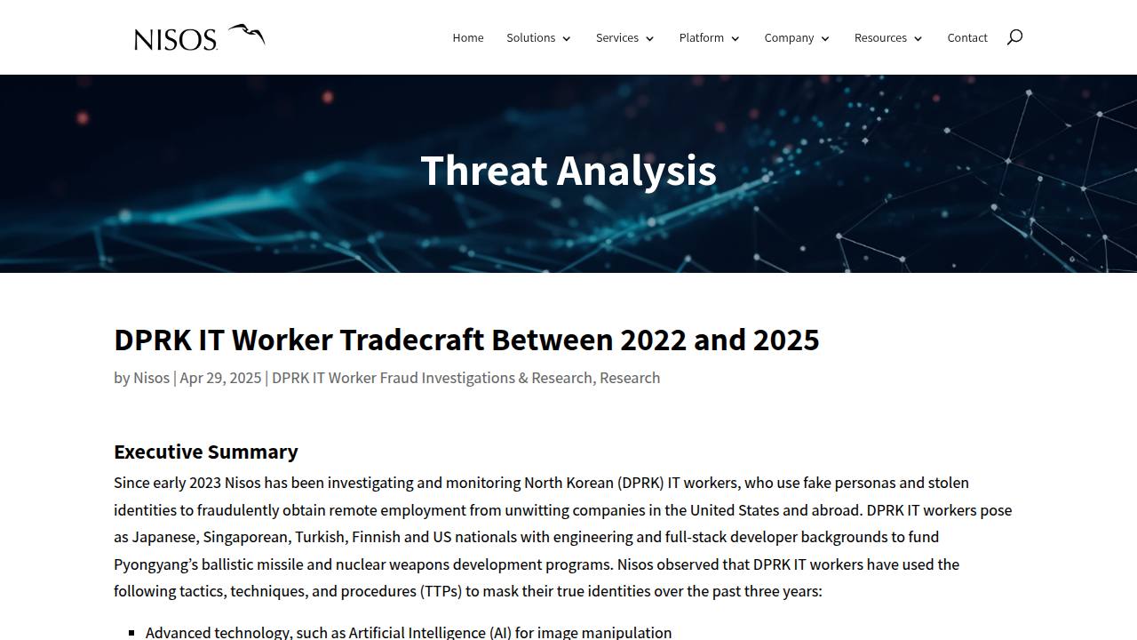 Thumbnail for Assessment of DPRK IT Worker Tradecraft