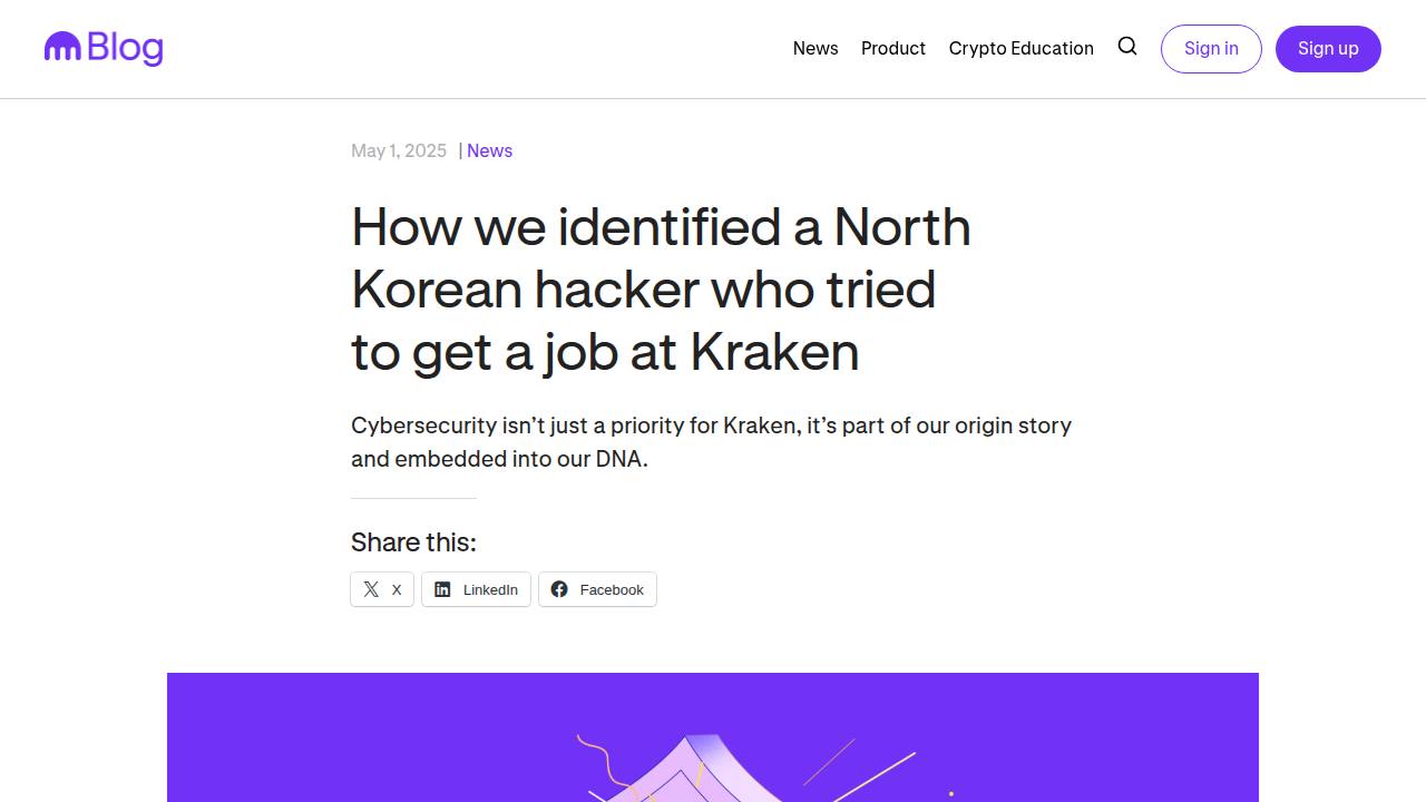 Thumbnail for How we identified a North Korean hacker who tried to get a job at Kraken