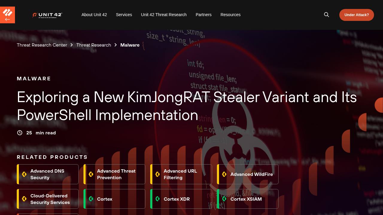Thumbnail for Exploring a New KimJongRAT Stealer Variant and Its PowerShell Implementation