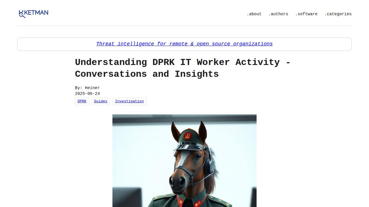 Thumbnail for Understanding DPRK IT Worker Activity - Conversations and Insights