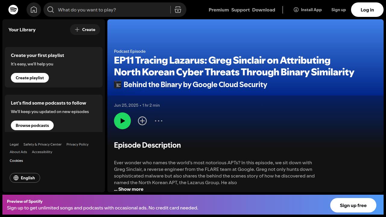 Thumbnail for Tracing Lazarus: Greg Sinclair on Attributing North Korean Cyber Threats Through Binary Similarity