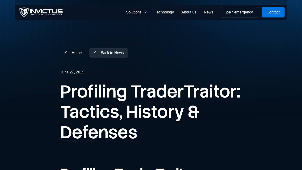Thumbnail for Profiling TradeTraitor: Tactics, History & Defenses